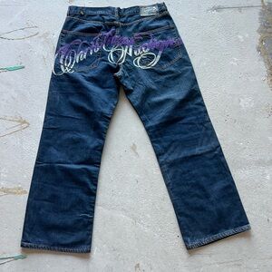 Ed Hardy Christian Audigier Blue Men's Jeans